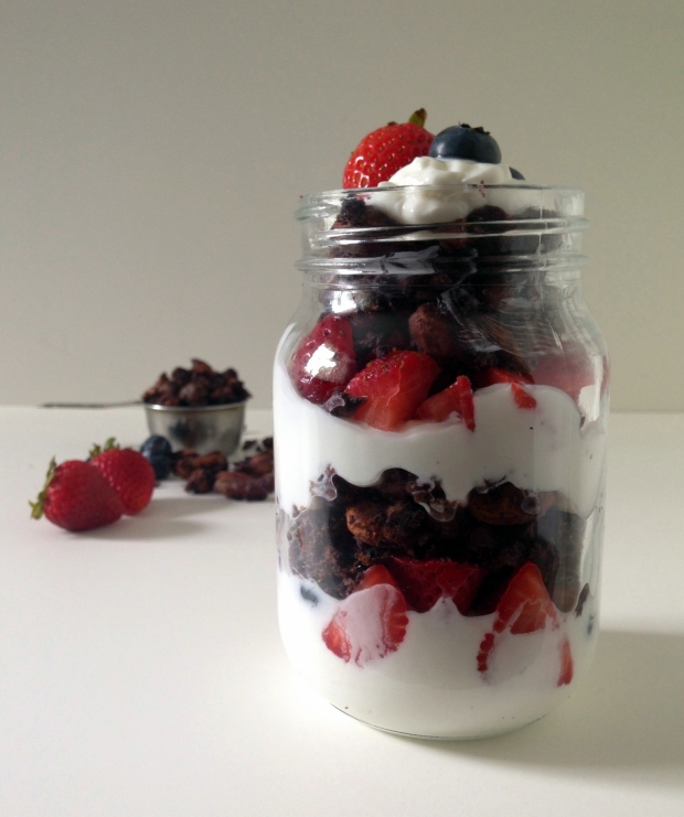 Red White and Blueberry Granola Parfait_18